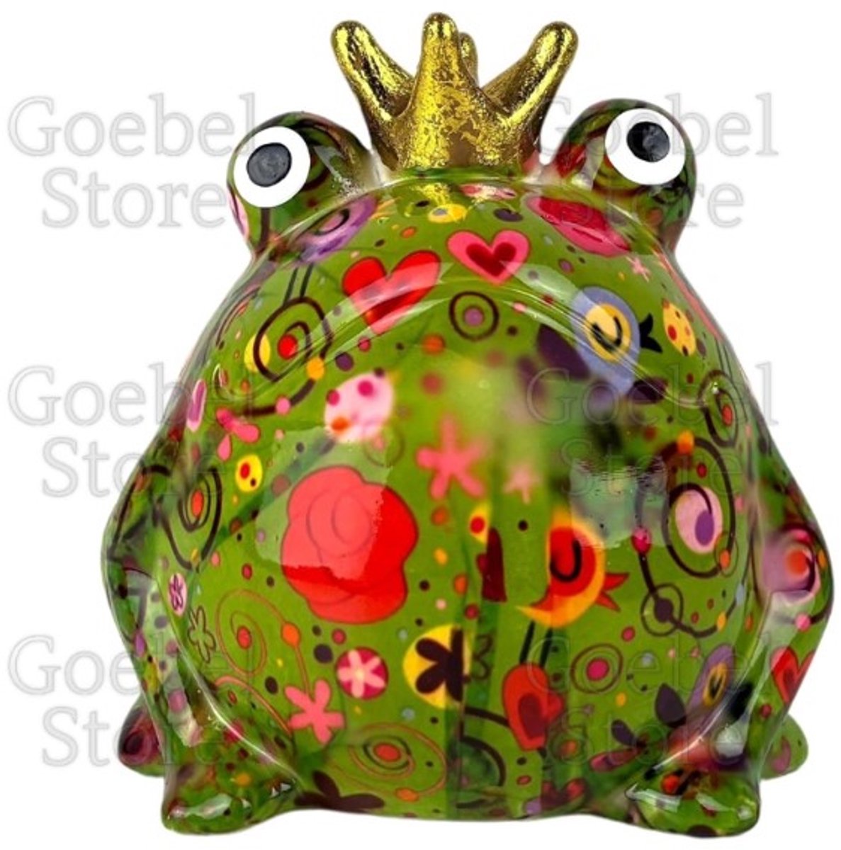 Pomme Pidou Spaarpot Kikker Freddy Green Standaard 003 (13x12x14cm - Keramiek)