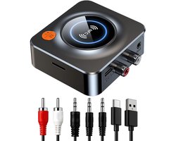 Ynkkvre -Bluetooth 5.1-ontvanger met RCA 3,5 mm AUX-jackadapter, draadloze audio-ontvanger Geschikt voor stereosystemen-Draadloos Muziek Streamen naar Stereo