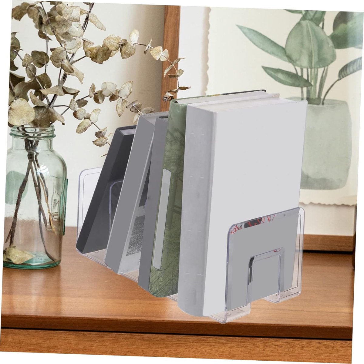 Transparante Bureau Organizer en Archiefkast – Documentenrek, Tijdschriftenhouder en Boekenplank, Modern en Duurzaam, 13 x 14,5 x 13 cm