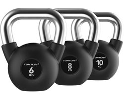 Tunturi Tunturi Platinum Rubber Kettlebell - 6-10kg - Set