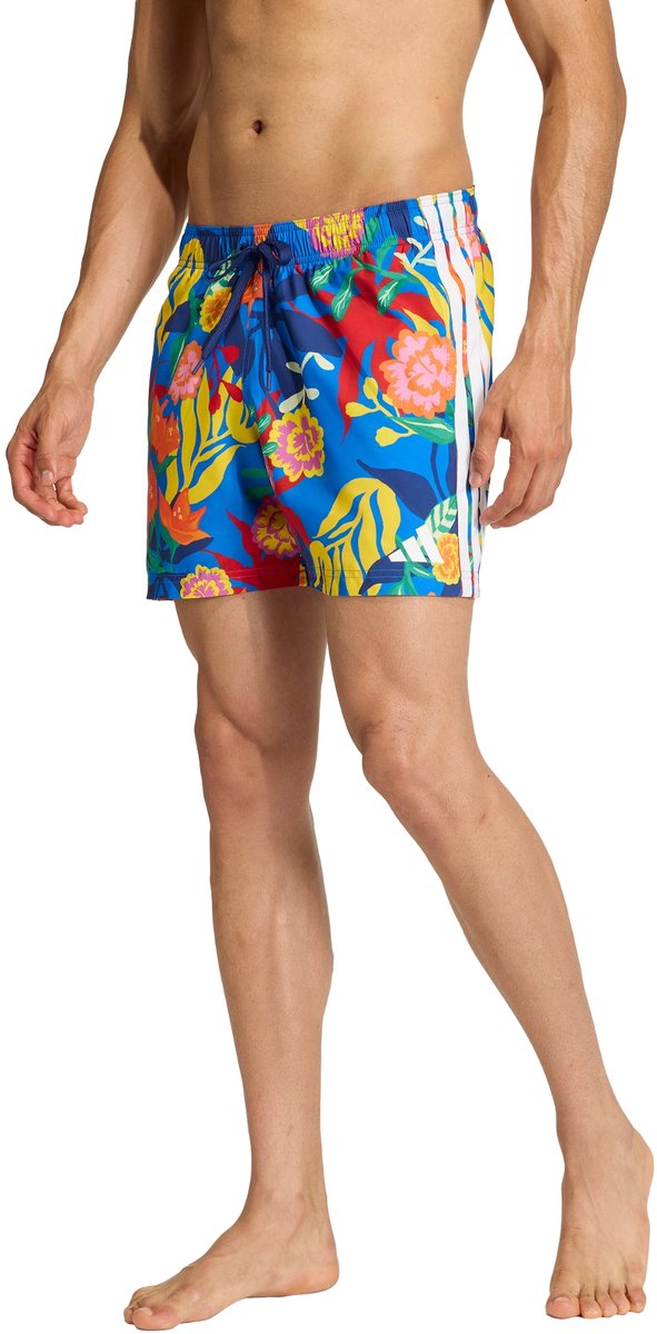 Adidas Sportswear Mexicana Florals 3 Stripes Zwemshort 5-Inch Heren Blauw