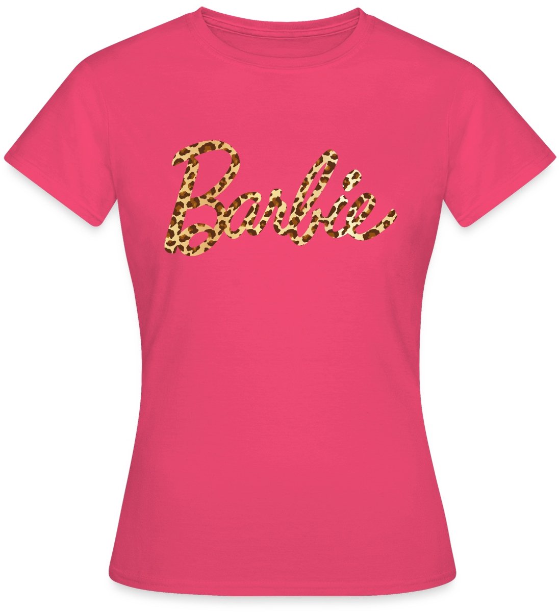 Barbie Leo Print Logo T-Shirt Dames