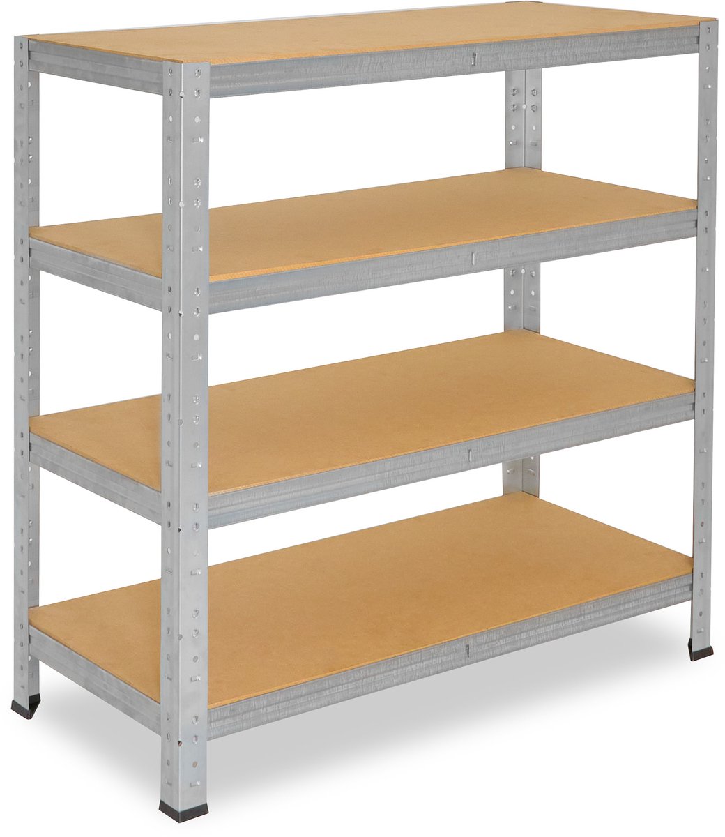 Shelfplaza HOME metalen stellingkast - 115x120x30 cm - verzinkt - 4 planken