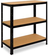 Shelfplaza BLACK metalen stellingkast - 90x50x30 cm - zwart - 3 planken
