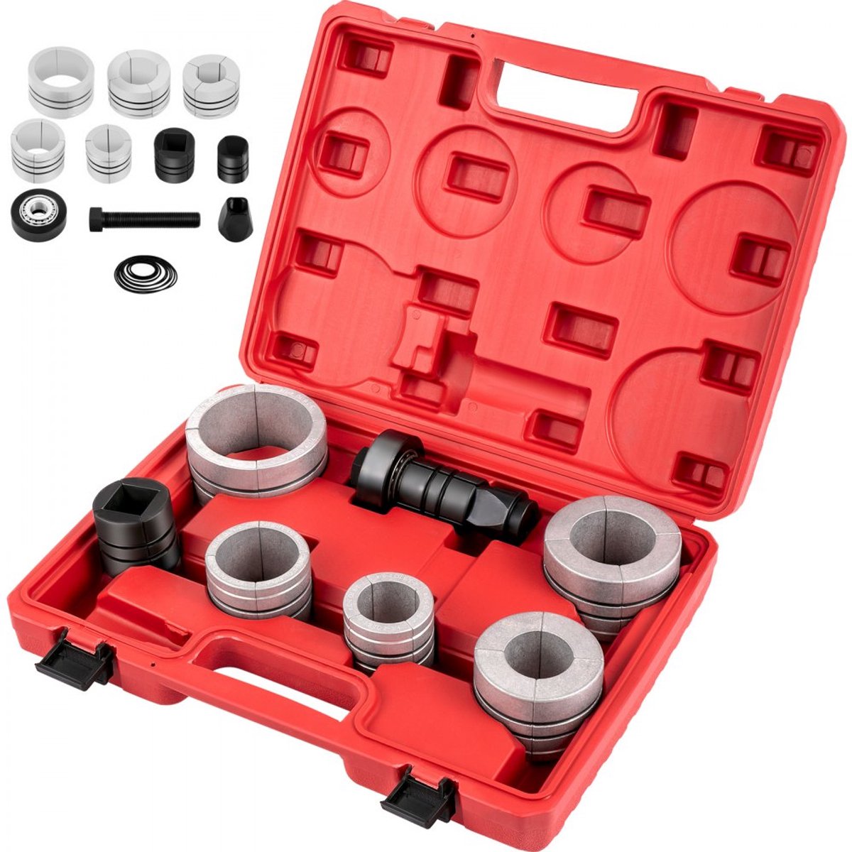 Auto Uitlaatpijp Expander/Uitzetter - 7-delige Gereedschapset - Bereik 4,1–10,8 cm - Met Opbergkoffer - Voor Uitdeuken En Uitzetten