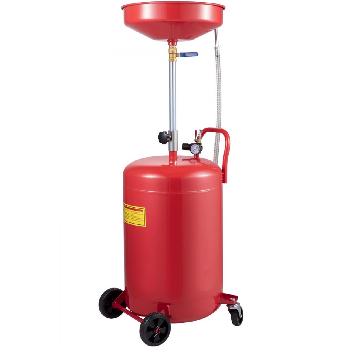 Olieopvangbak voor afgewerkte motorolie - Olieaftapwagen - Capaciteit 75 L - Luchtklep - Aftapkraan voor vloeibare brandstof - Trechterhoogte 38,5 cm - Verrijdbaar