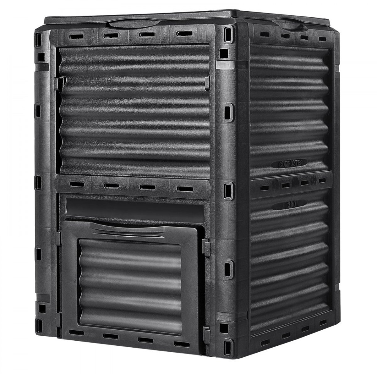 Tuincomposter - Compostvat 300L - Thermocomposter - Snelle Compostering - PP Kunststof - Corrosie- en Hittebestendig - Afmetingen 60,7x60,5x82,5 cm
