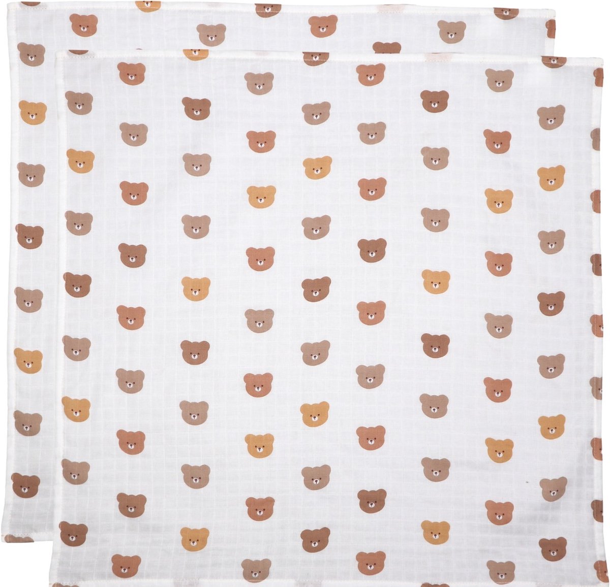 MamaLoes Beertjes 120 x 120 cm Hydrofiel Multidoek 2 Stuks