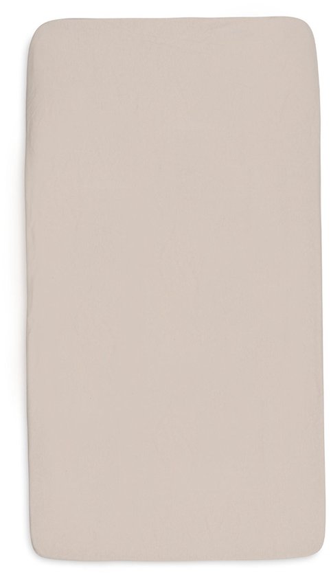 Zandkleurig wieglakentje van jersey.