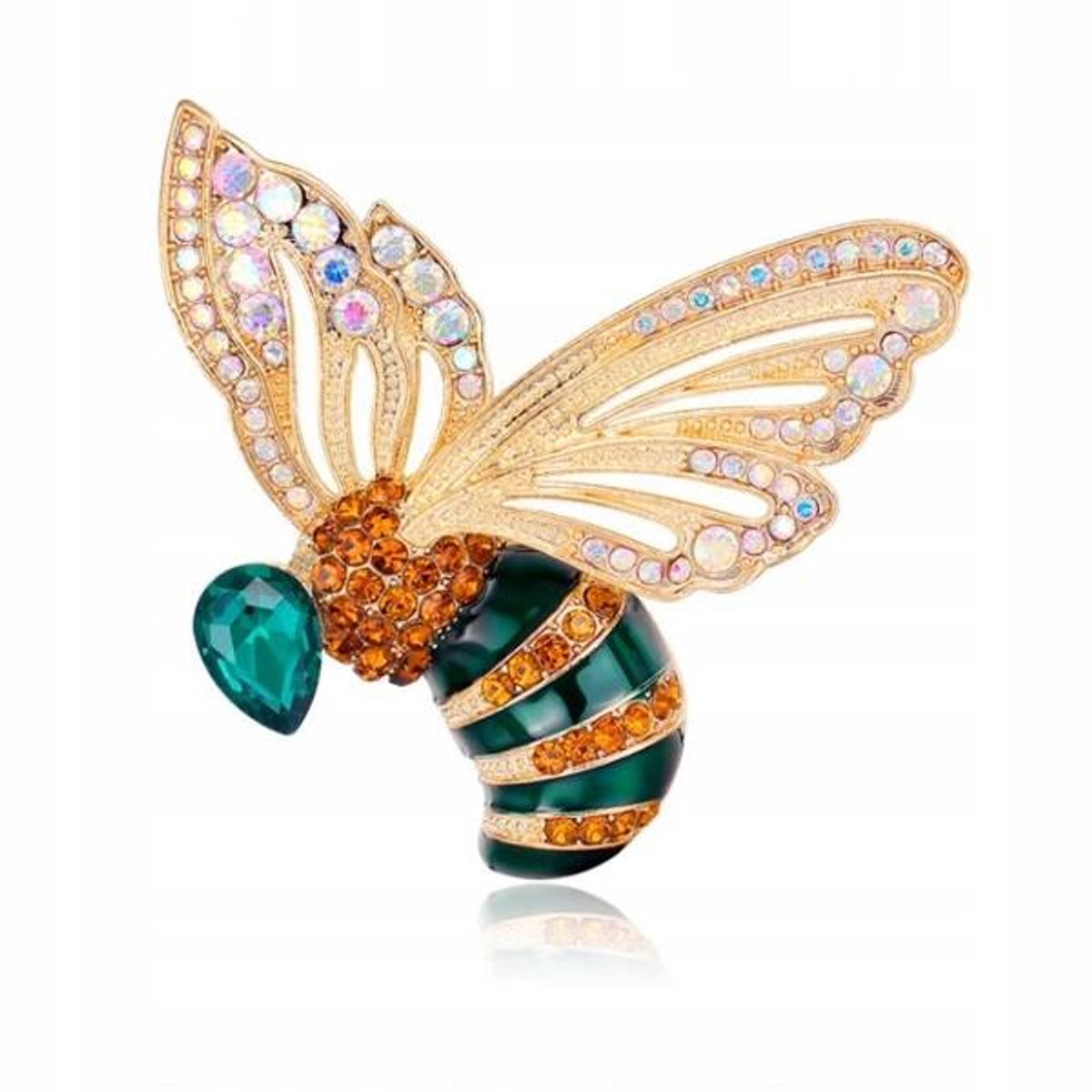 Ecarla Kristallen Bijen Broche - Elegant damesaccessoire
