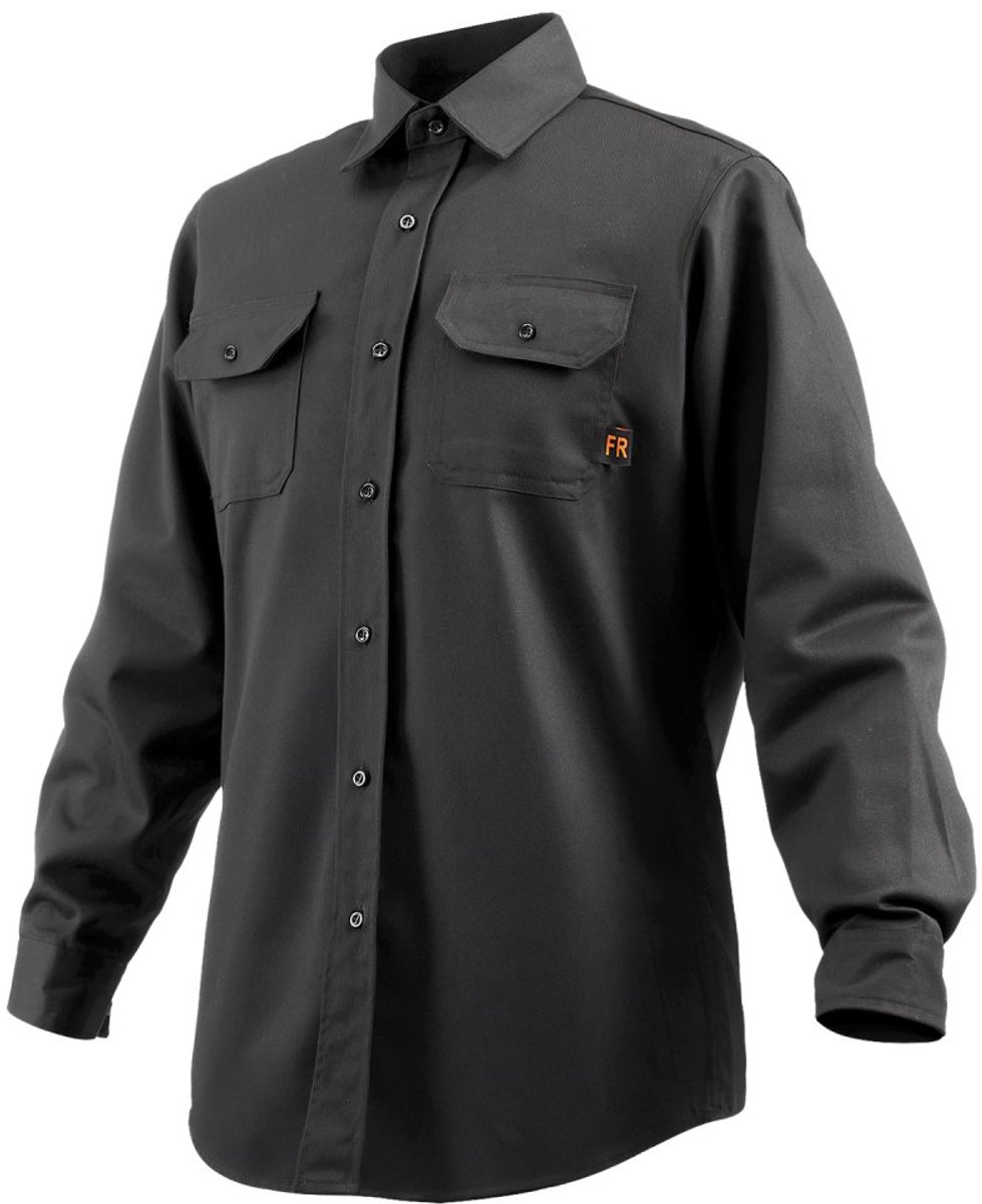 Lasjas - FR katoenen lasshirt voor heren - Vlamvertragend - Hittebestendig - 237 g/m² - Machinewasbaar - Vlamboog ATPV 9,2 cal/cm² - Maat L