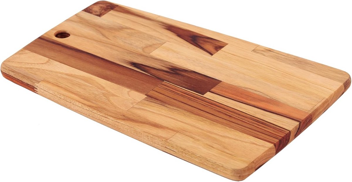 Ronde Houten Snijplank Teak Hout 40x27 cm Rechthoekig - FSC Gecertificeerd