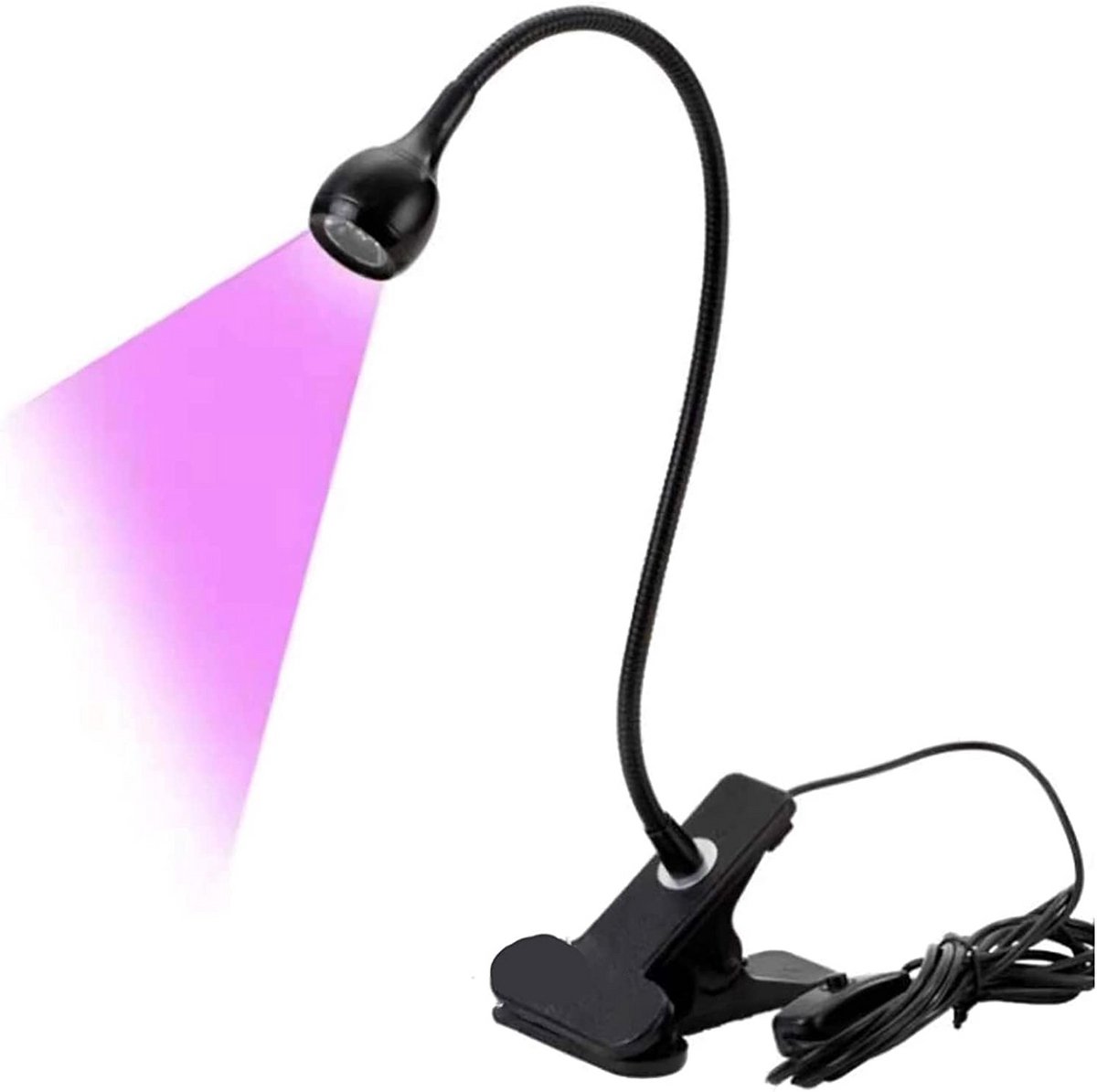 Draagbare UV LED Lamp voor Gelnagels en Telefoonreparatie met USB-Aansluiting en Clip