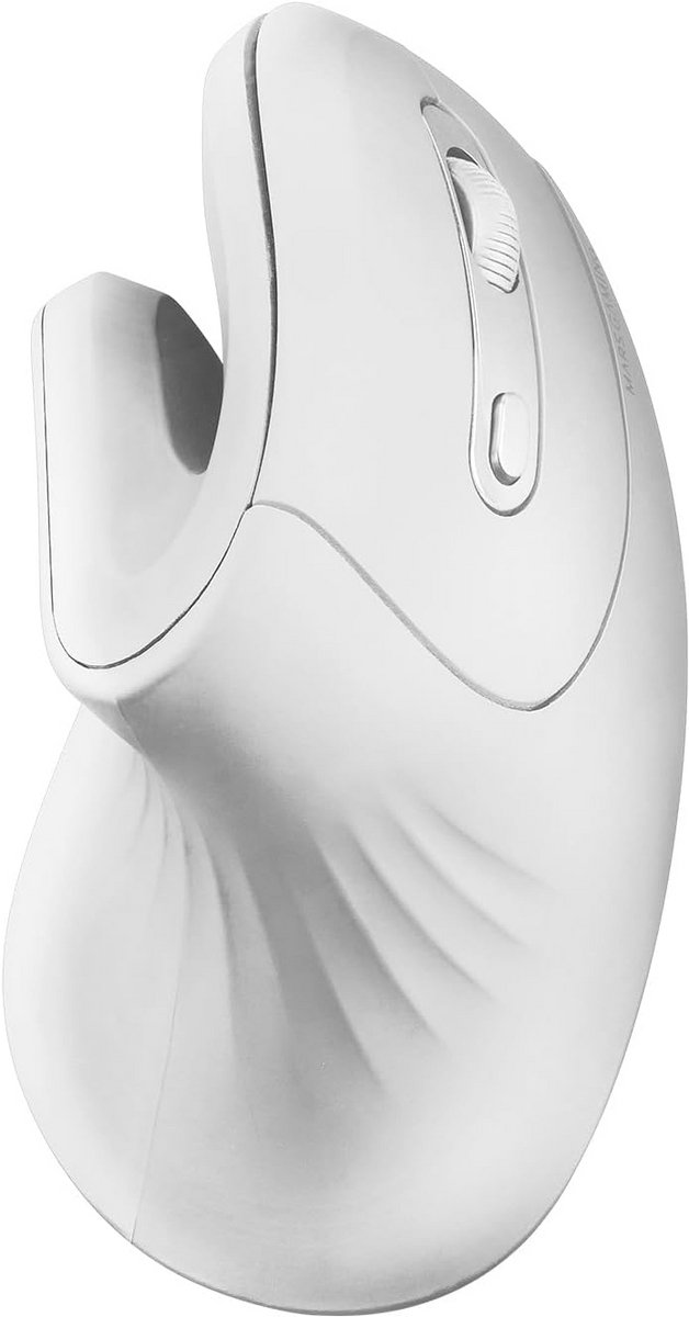 Ergonomische Verticale Draadloze Muis Wit Opvouwbaar Ontwerp tot 3200DPI