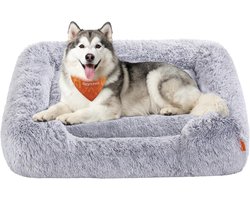 Hondenmand - Honden kussen - Comfortabel rusten - Verhoogde randen - 120 x 85 cm - Ombré Grijs
