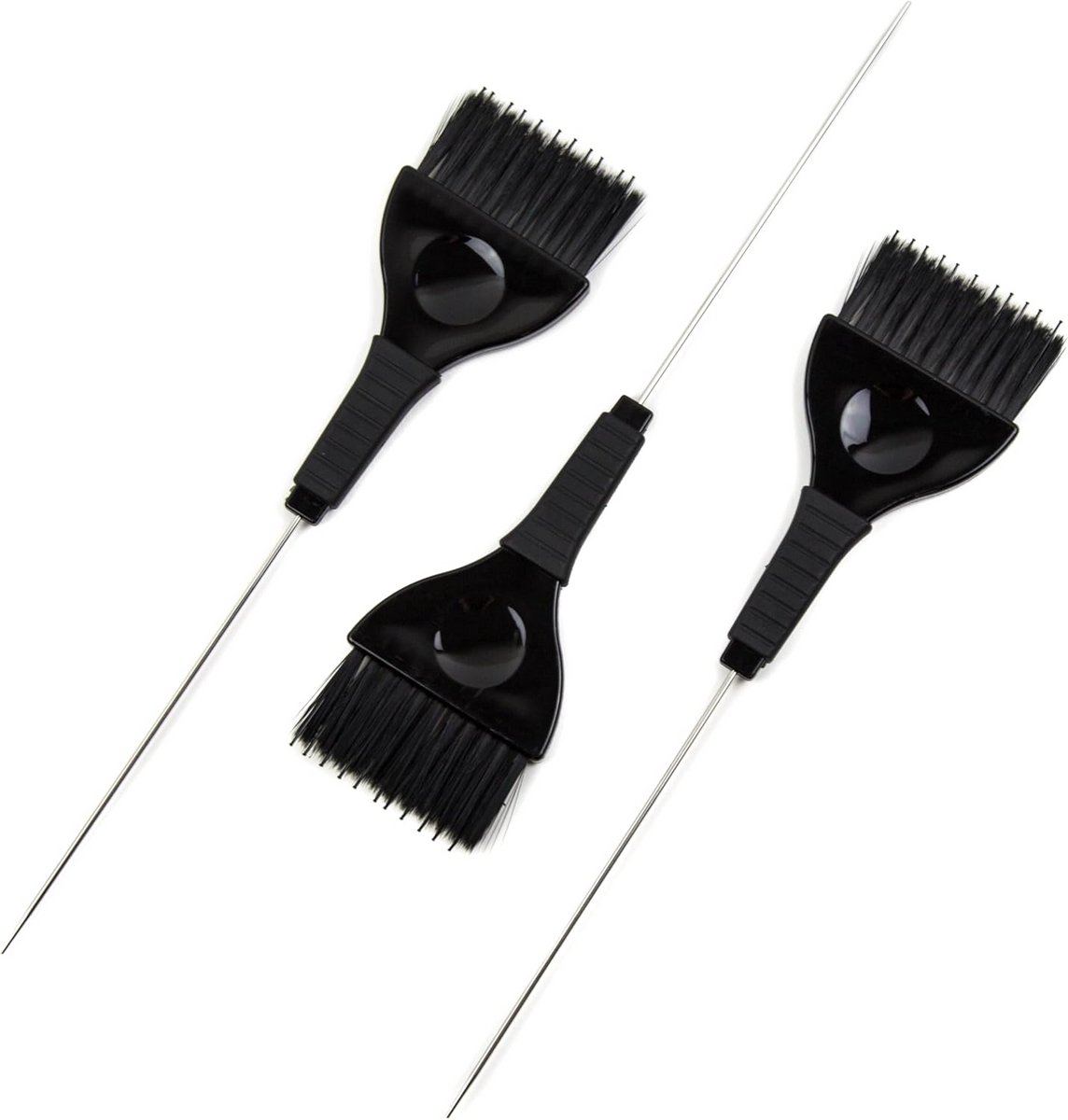 Set van 3 Haarverfborstels met Kam voor Nauwkeurige Kleuring en Highlights
