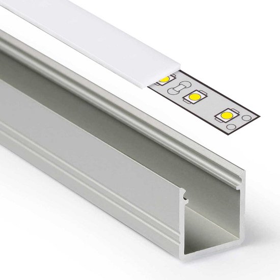 LumenTEC Set: LED-profiel, 100 cm profiel LED 45° voor LED-strips LumenTEC Set: LED-profiel, 100 cm profiel LED 45° voor LED-strips