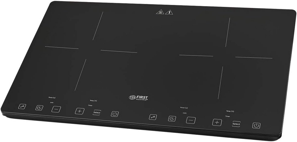 Mobiele Dubbele Kookplaat 2500W met Gietijzeren Platen - Ideaal voor Camping en Reizen
