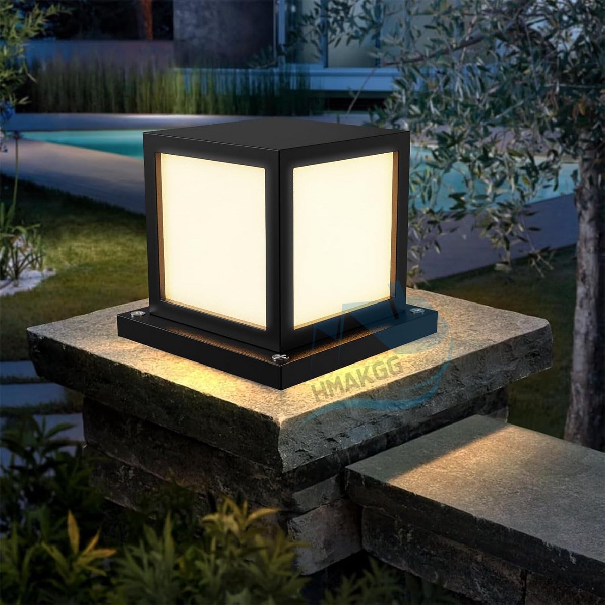 Gehele Jaar Door Stralende Buitenmuurlamp LED - Waterdicht Metaal Vierkant