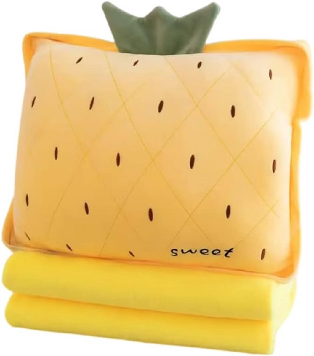 3-in-1 Knuffeldeken en Kussen Set voor Kinderen - Pluche Reisdeken met Handwarmer