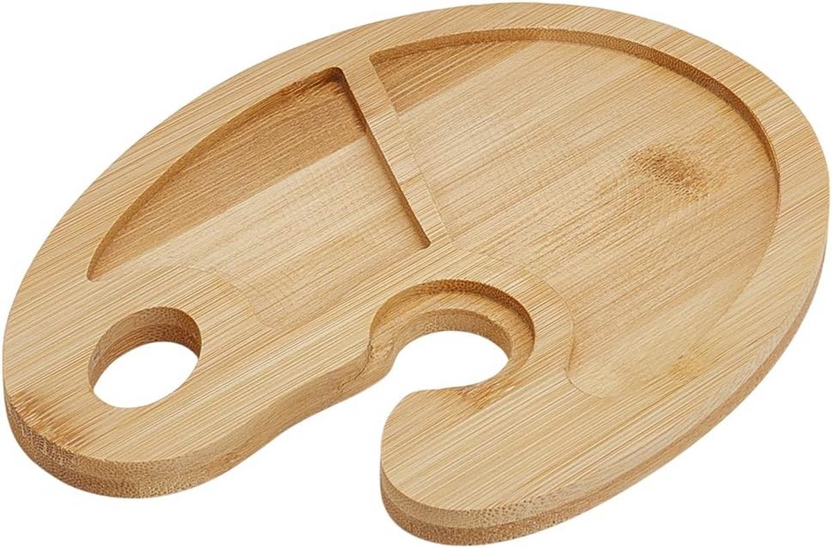 Houten Serveerplank met Wijnrek voor Borrelhapjes en Cadeau
