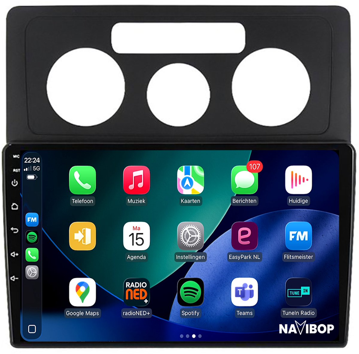 Geschikt voor Volkswagen Caddy (2003 t/m 2018) | 10 inch Android 15.0 CarPlay autoradio | Draadloos CarPlay & Android Auto | 2GB RAM + 32GB | Externe microfoon & Achteruitrijcamera (AHD) | Bluetooth & WiFi | NAVIBOP NB-1409 | Bouwjaar 2003 t/m 2018