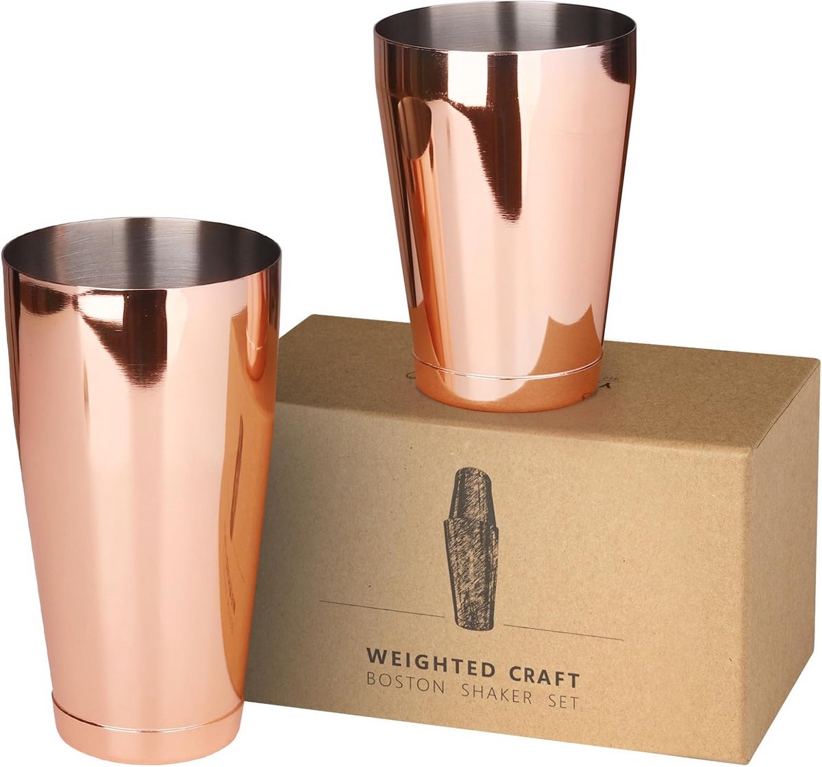 Professionele Boston Cocktailshaker Set Roestvrij Staal 500 ml & 800 ml Voor Cocktails