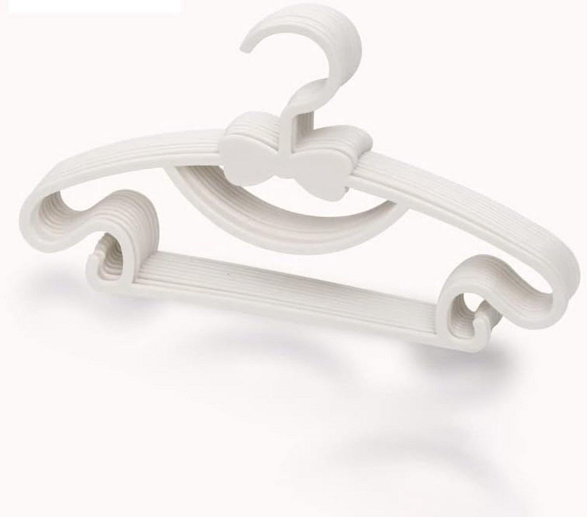 10 Stuks Ruimtebesparende Kinderkleerhangers Wit