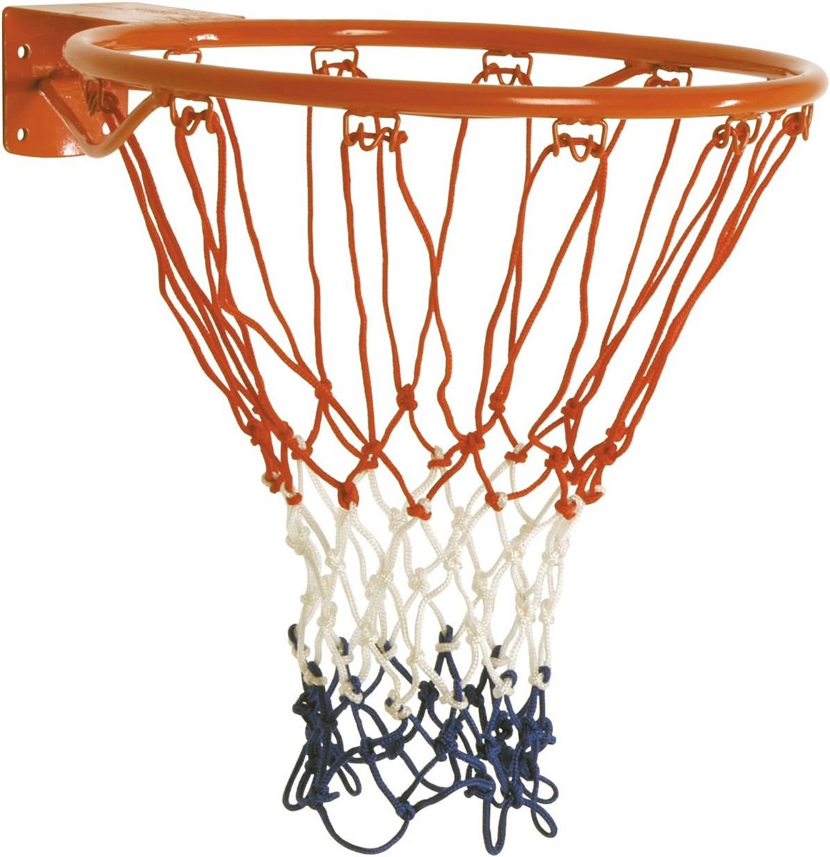Stevige Basketbalpaal voor Buiten en Binnen, In Hoogte Verstelbaar, Oranje en Wit