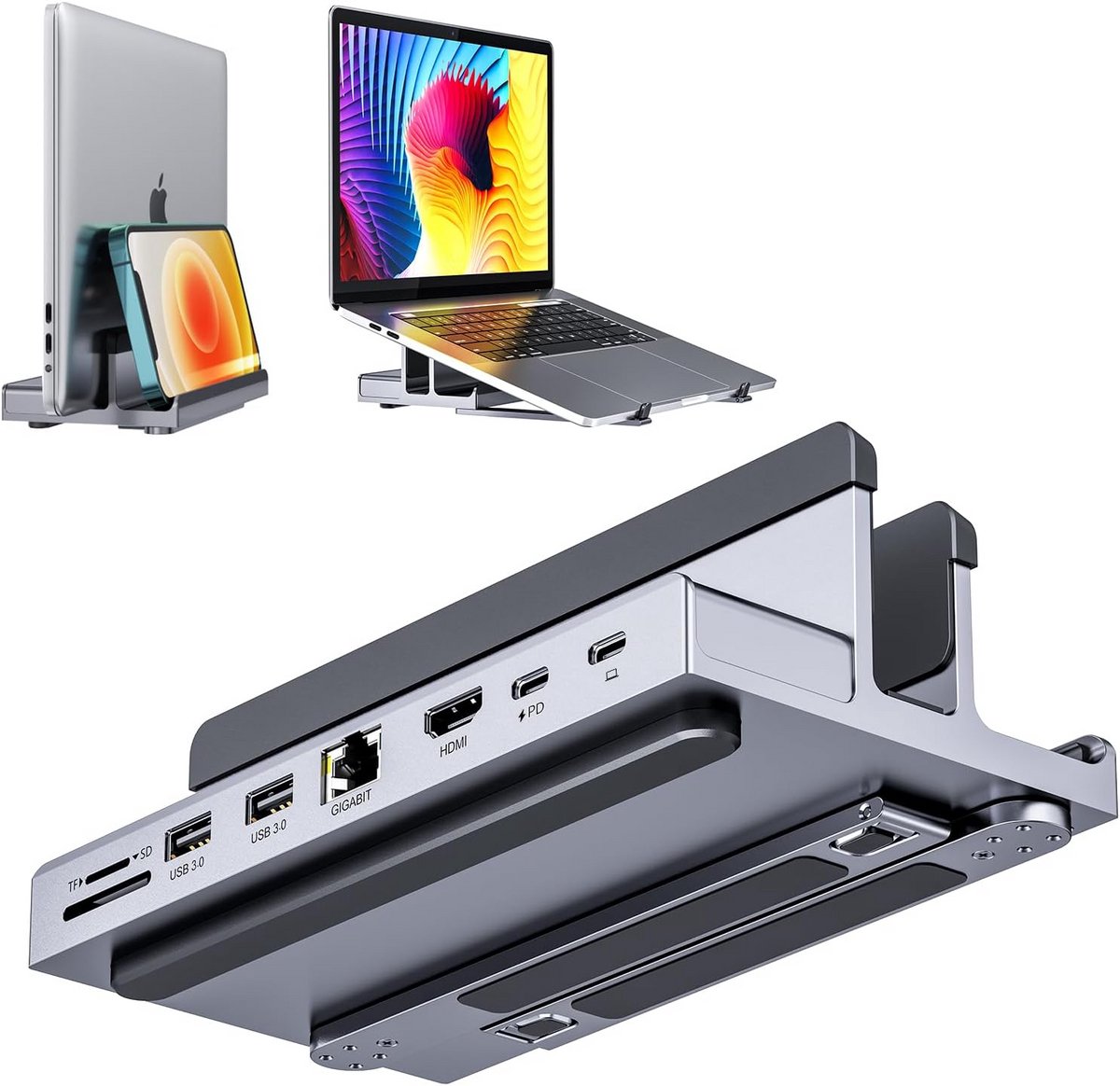 8-in-1 USB-C Dockingstation met 4K 60Hz HDMI en 100W Power Delivery