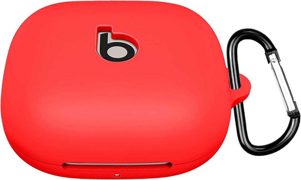 Siliconen Hoesje voor Powerbeats Pro Hoofdtelefoon - Flexibele Oplader Beschermhoes Rood