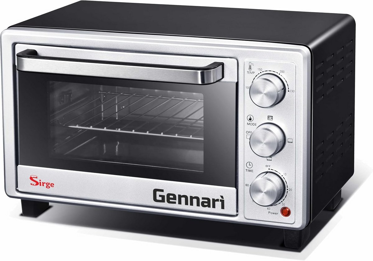 Compacte Elektrische Oven 16L met Grill, Bakplaat en Timer - 1400W