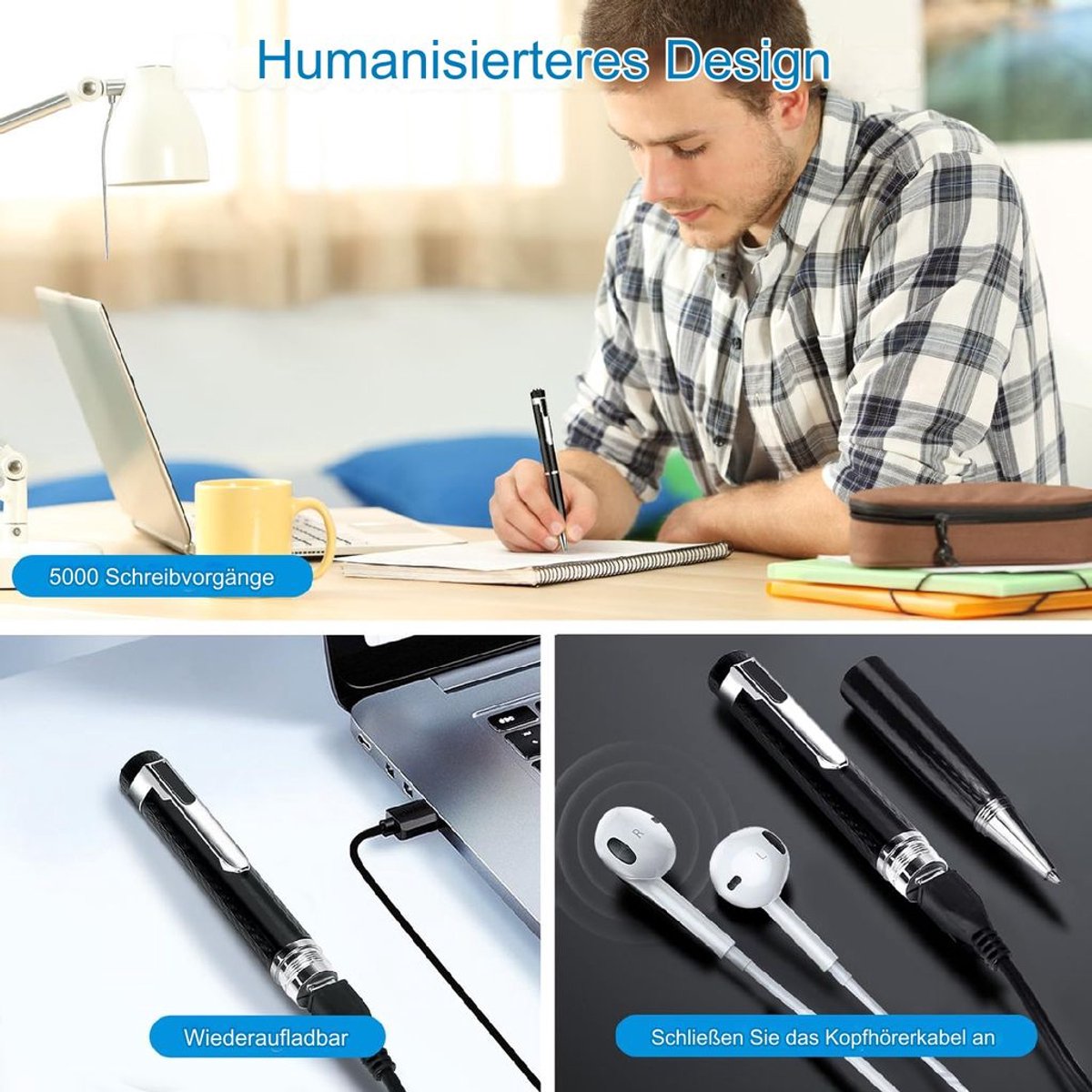 Deze 64 GB Spraakrecorder met 768 Uur Opnamecapaciteit - afbeelding 3