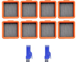 8 STUKS HEPA filter - geschikt voor UWANT D100 - D100 PLUS - D100 PRO - V8 & V10 - D5 - D5 PRO - A60 - A100 - A558 - voor robotstofzuiger - 62*57*29mm - met reinigingsborstel
