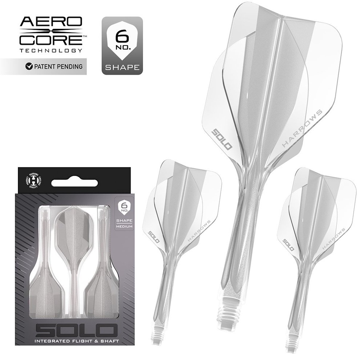 Harrows Solo Clear NO6 - Dart Flights