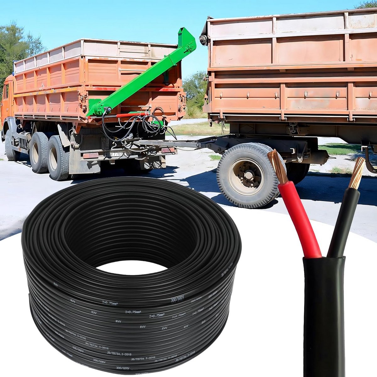 Dubbele Platte Kabel 2x0.75mm Rood/Zwart - Flexibele Verlengkabel 5 Meter voor LED, Auto en Boot