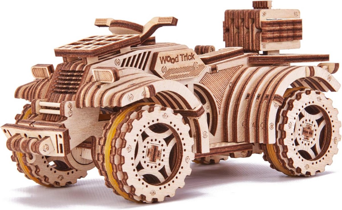 Houten 3D Puzzel Motorfiets Model - Mechanisch Speelgoed met Tandwielen - 165 Stuks