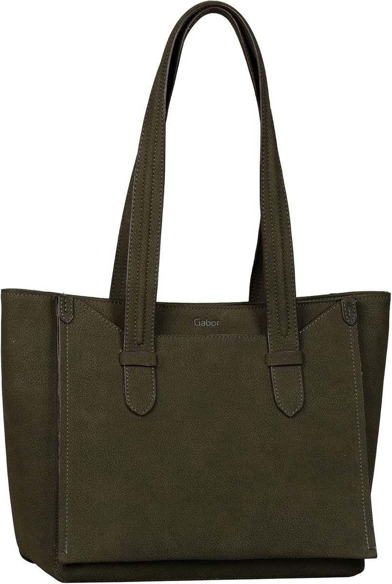 Dames Shopper Imitatie Suède Grote Tas Khaki