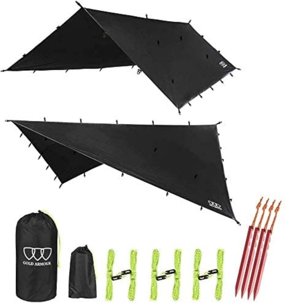 Waterdichte Tarp voor Hangmat en Tent - Ultralicht Ripstop Nylon voor Backpacking en Kamperen