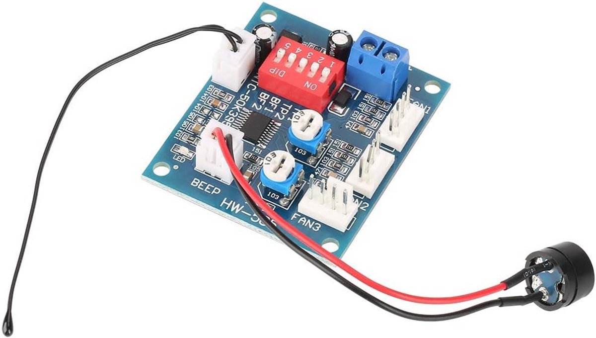 Regelmodule voor PC Ventilatorsnelheid met Thermostaat - 4 Pin PWM, 12V DC Besturing