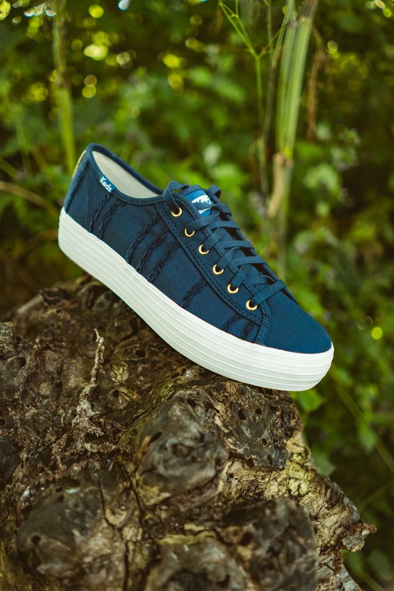 Damesschoenen Keds Wms Triple Kick Eyelash Canvas Indigoblauw 42