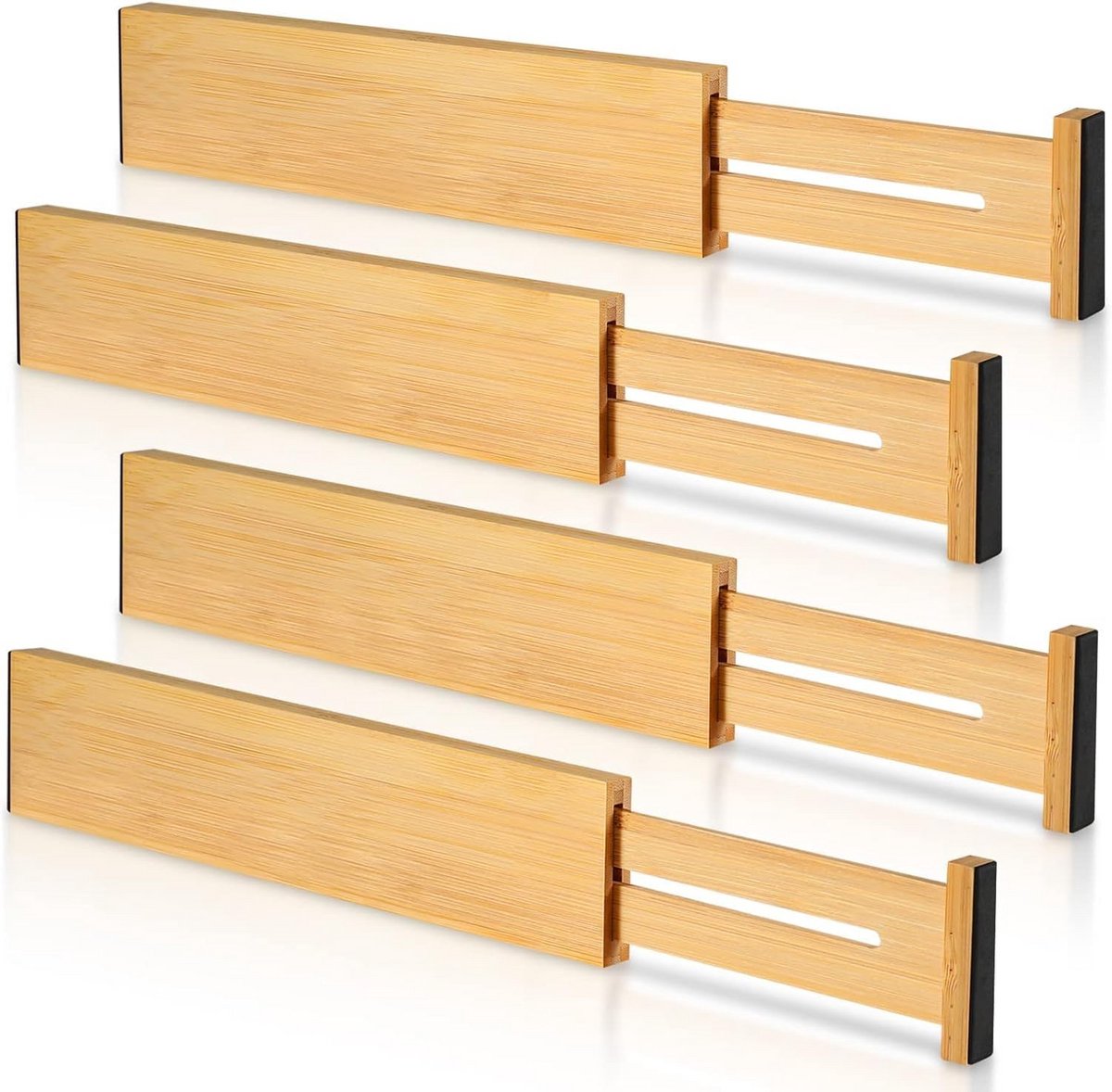 Verstelbare Ladeverdeler Bamboe - Organizer voor Keukenlades, Commode, Badkamer & Slaapkamer