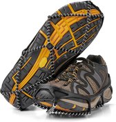 Antislip Winterschoenspikes – Universele Tractiehulp Voor Berglaarzen En Wandelschoenen, Geschikt Voor Maat 40-45, Op Ijs En Sneeuw