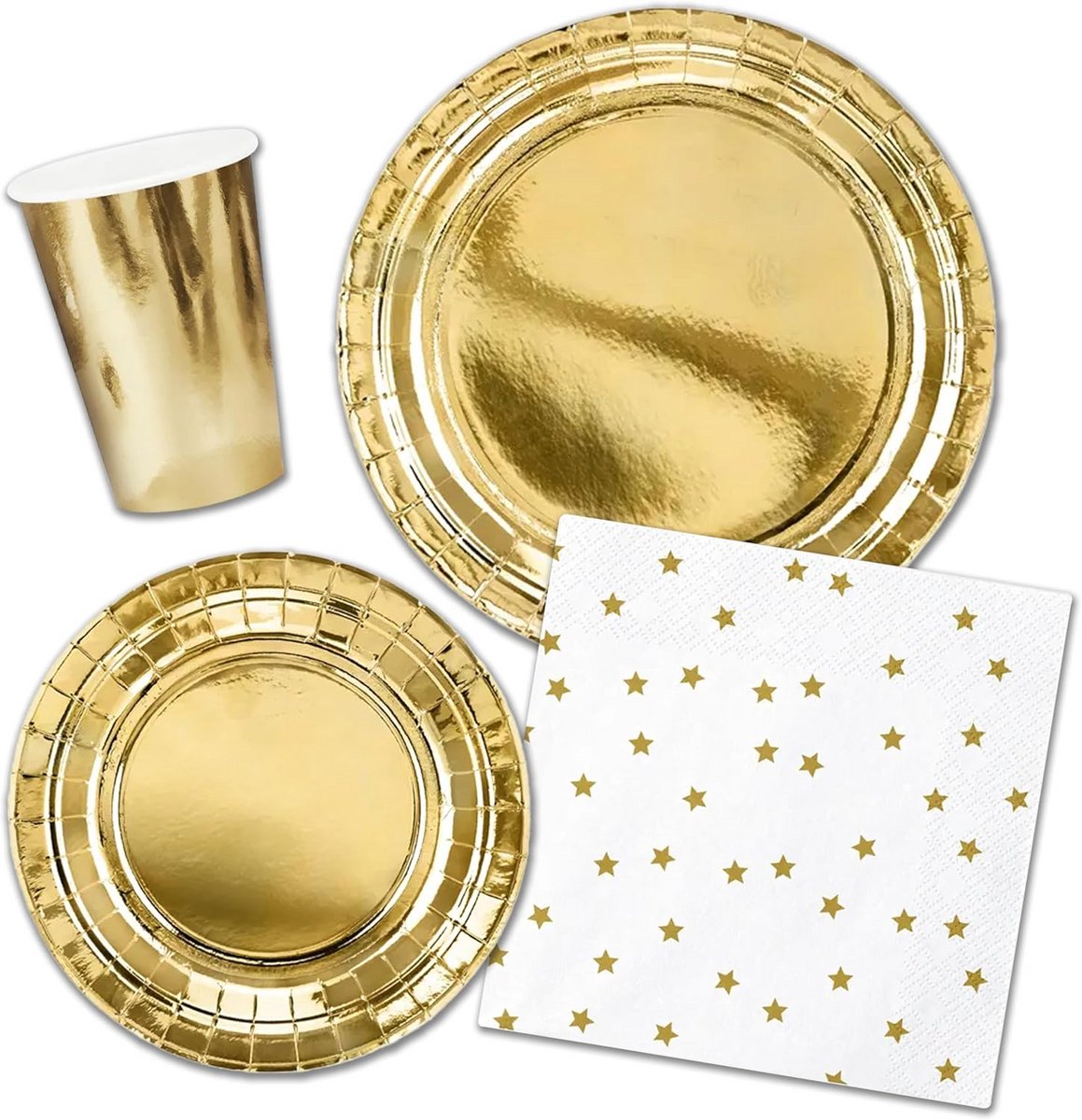 Goudkleurig Servies voor 6 - Kerst en Oud & Nieuw