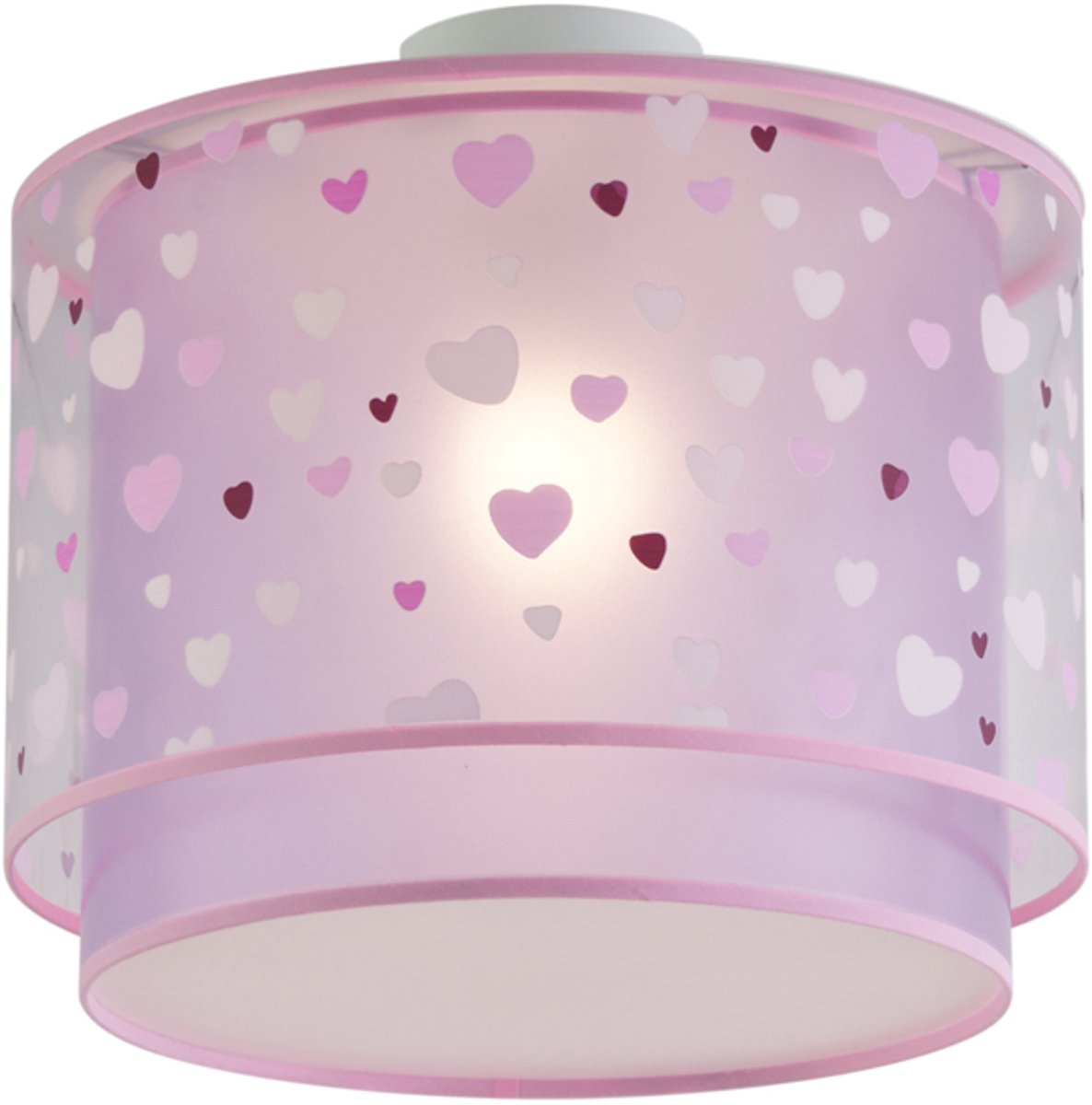 QAZQA harrie - Voor kinderen Plafondlamp - 1 lichts - Ø 35 cm - Roze - Kinderkamer
