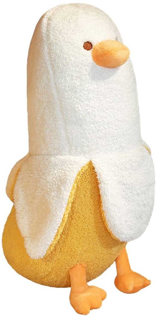 Bananen-eend Knuffel, 50cm Schattige Bananen-knuffel Lange Bananen-eend Knuffelkussen Leuk Knuffelkussen Slaapkussen Zacht Cadeau Voor Jongens, Meisjes, Verjaardagen