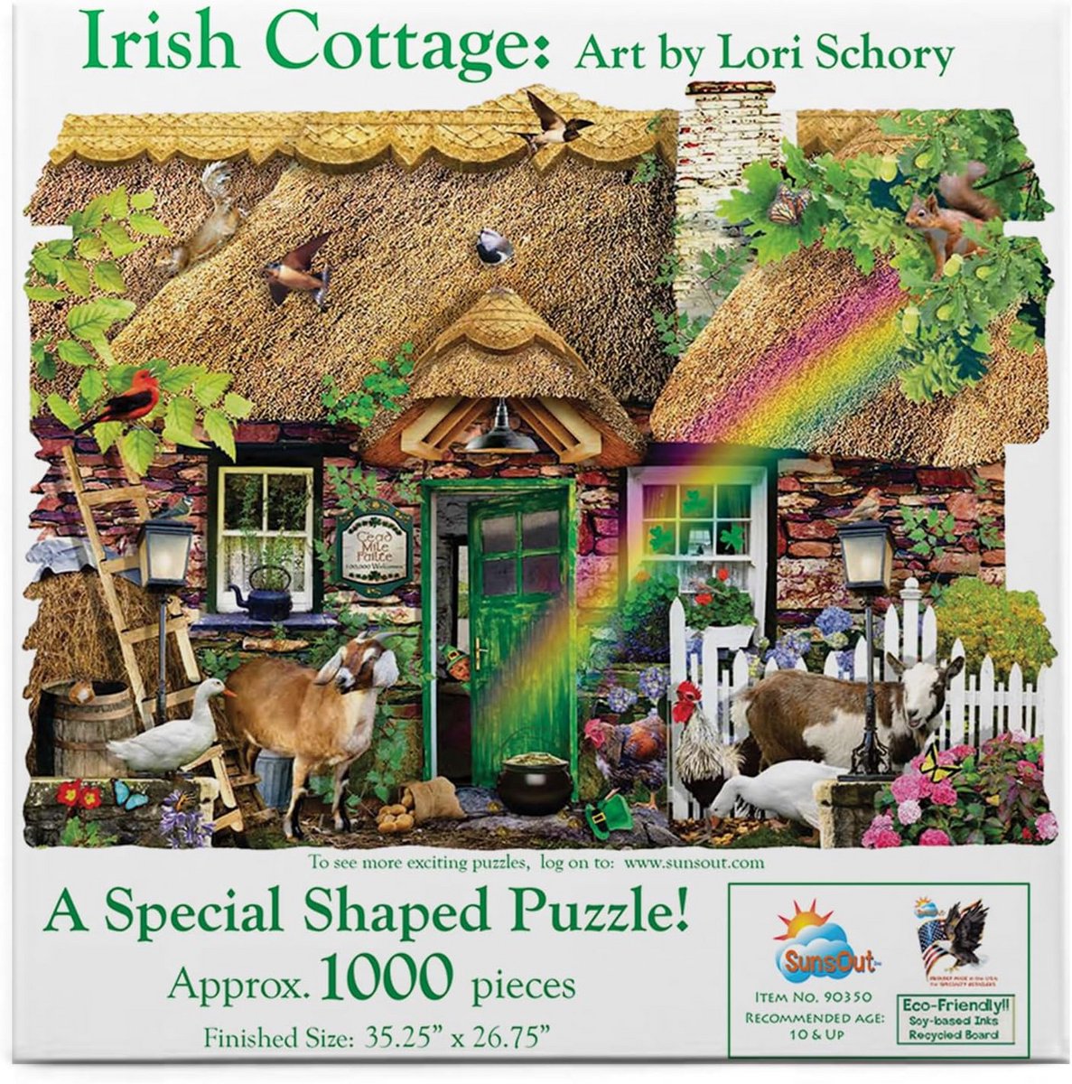 Legpuzzel 1000 stukjes: Ierse Cottage Landschap