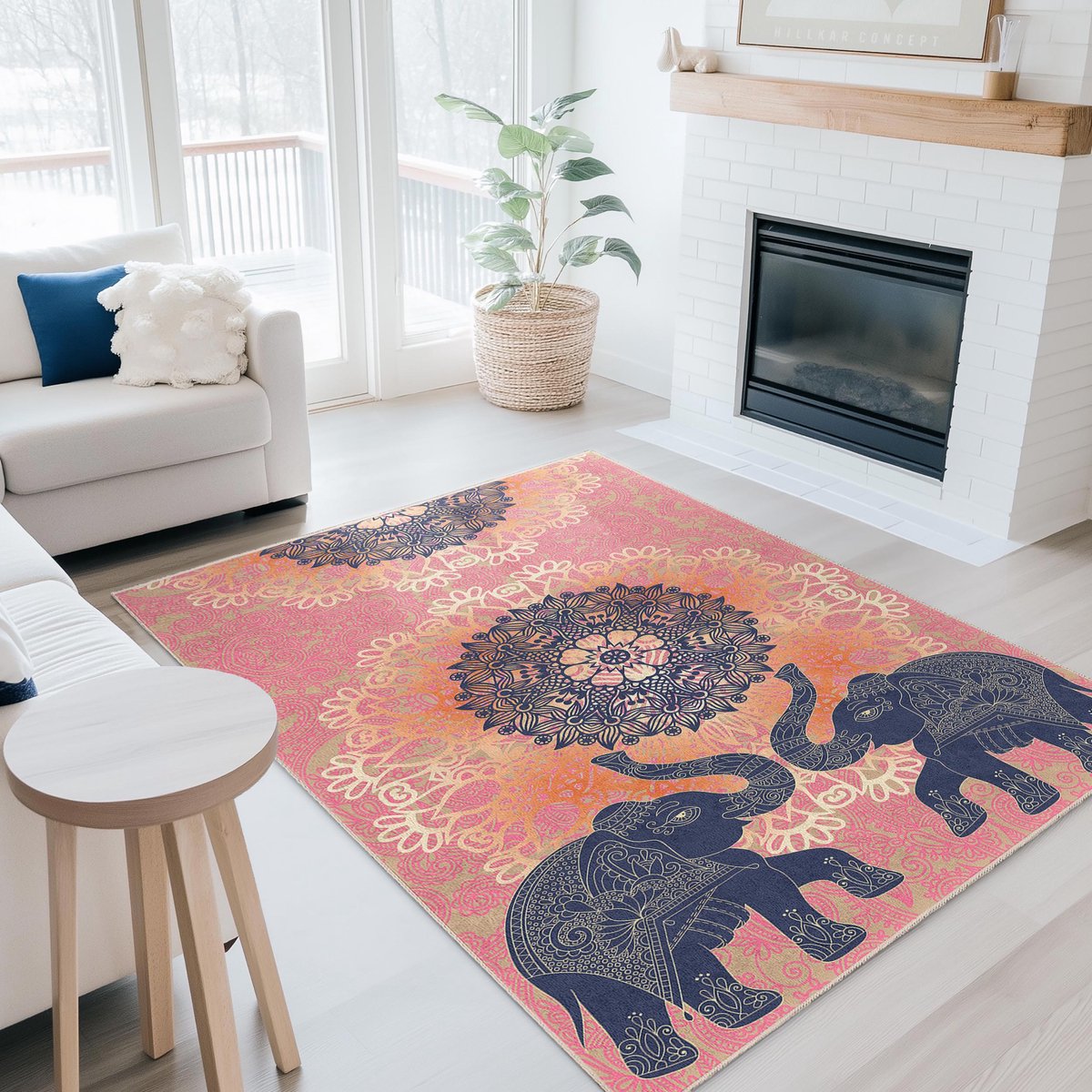 Mila Home - Tapijt Vloerkleed Rechthoek - Wasbaar - Antislip - OEKO-TEX Gecertificeerd - Voor Woonkamer, Slaapkamer, Keuken & Hal -164 6