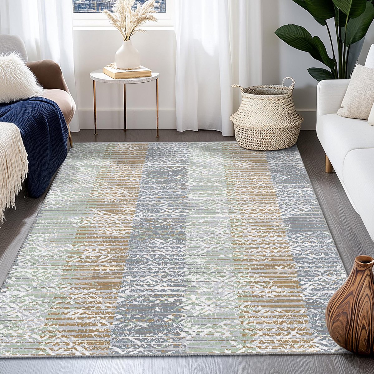 Mila Home - Tapijt Vloerkleed Rechthoek - Wasbaar - Antislip - OEKO-TEX Gecertificeerd - Voor Woonkamer, Slaapkamer, Keuken & Hal -139 4