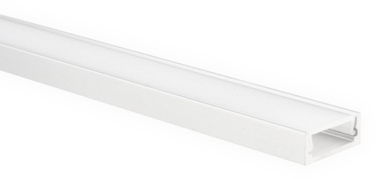 LED strip profiel Felita wit extra laag 1m incl. melkwitte afdekkap